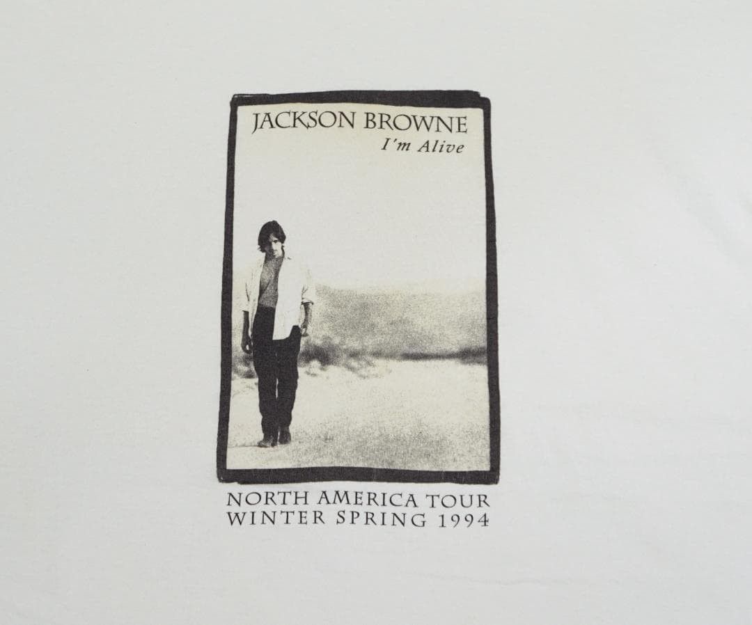 Vintage 90's Jackson Browne『I'm Alive』Tシャツ ビンテージ Size US L / EU 52-54 / 3 - 2 Thumbnail