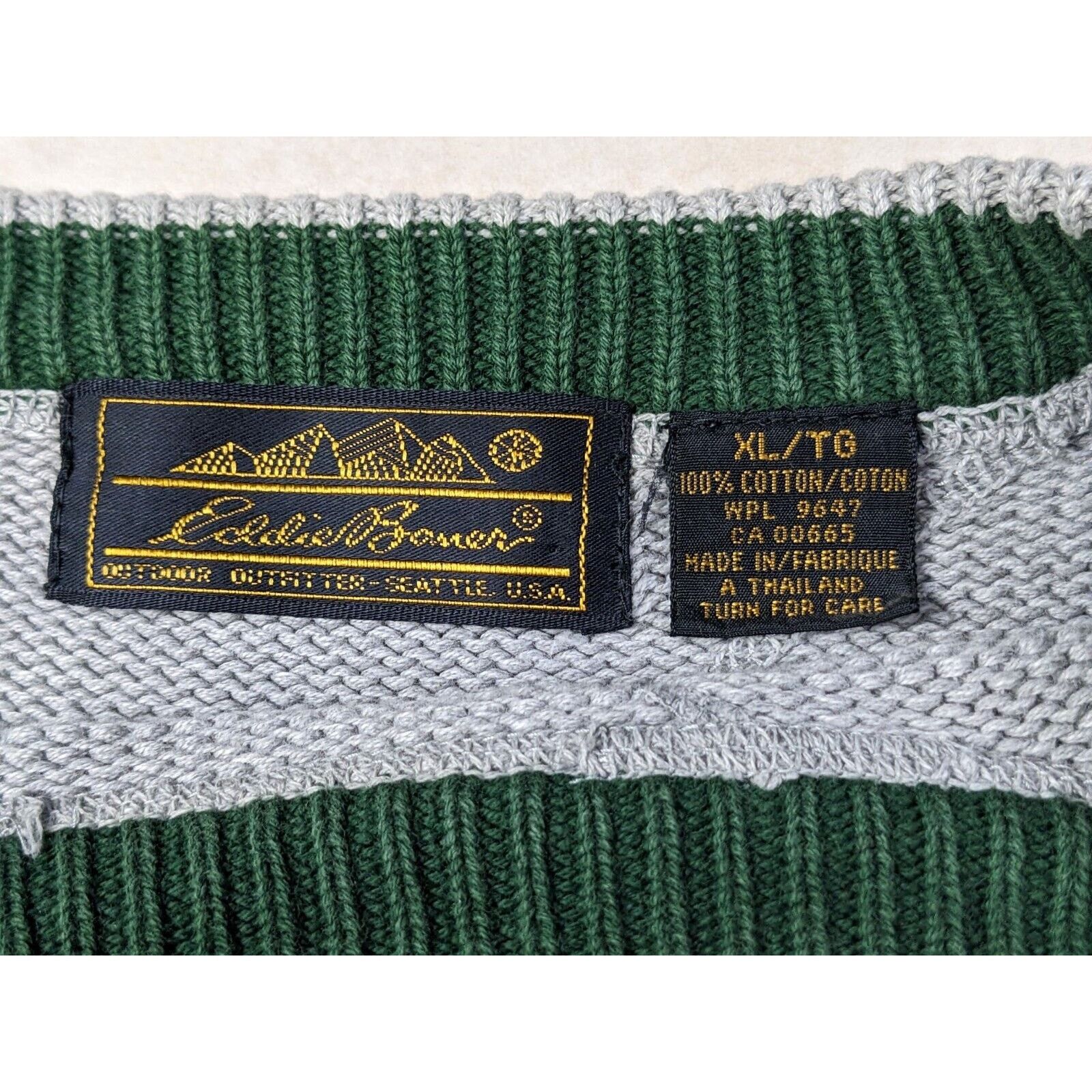 Eddie Bauer Vtg Eddie Bauer Sweater Men XL Gray Crew Neck Heavy Cotton Size US XL / EU 56 / 4 - 9 Thumbnail