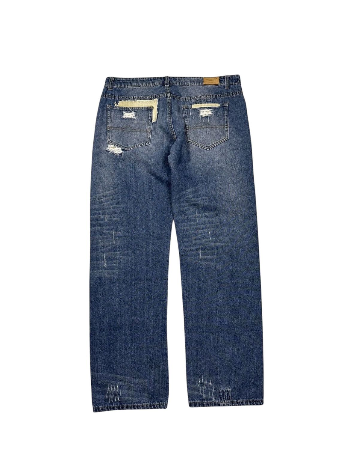 Japanese Brand × Vintage Vintage y2k Baggy Reworked Denim Pants Jeans Washed Size US 36 / EU 52 - 7 Thumbnail