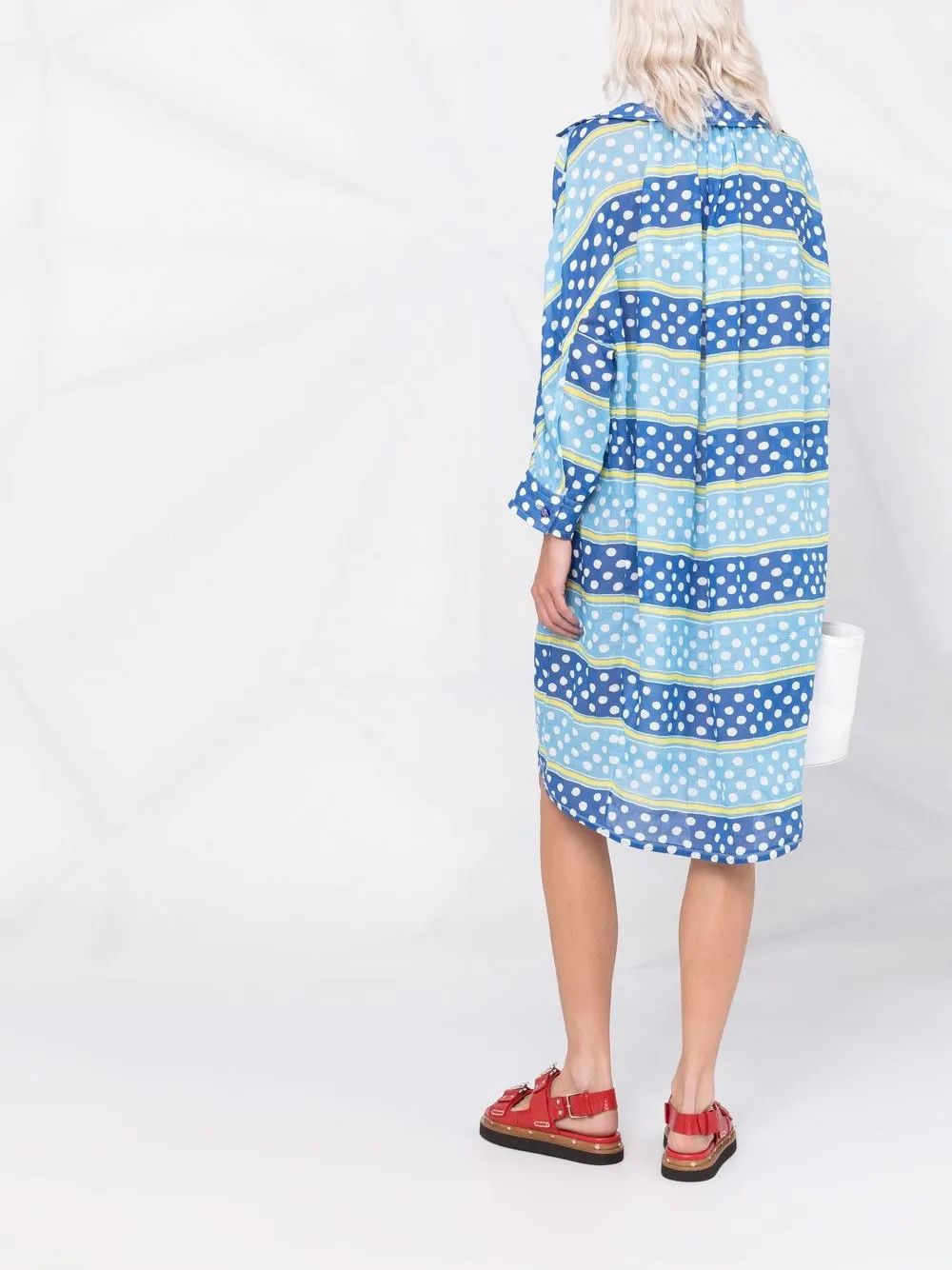Marni o1y1025 Midi Dress in Multicolor Size M / US 6-8 / IT 42-44 - 5 Thumbnail