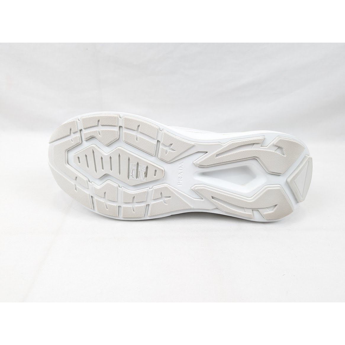 Prada o1rshd1 Brushed Leather Sneakers Bike Fabric Suede in White Size US 11 / EU 44 - 9 Thumbnail