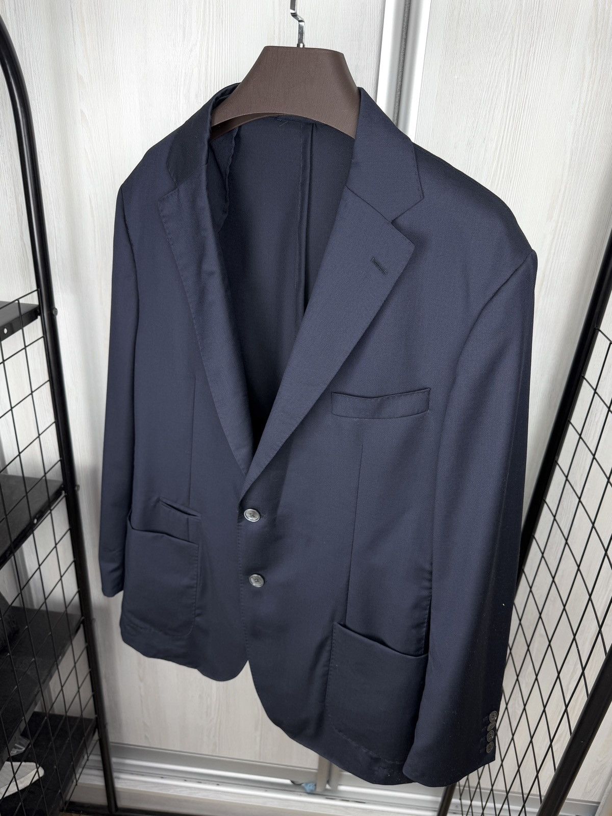 Other Artu Napoli Navy Blue unlined travel jacket wool blazer Size 48R - 7 Thumbnail