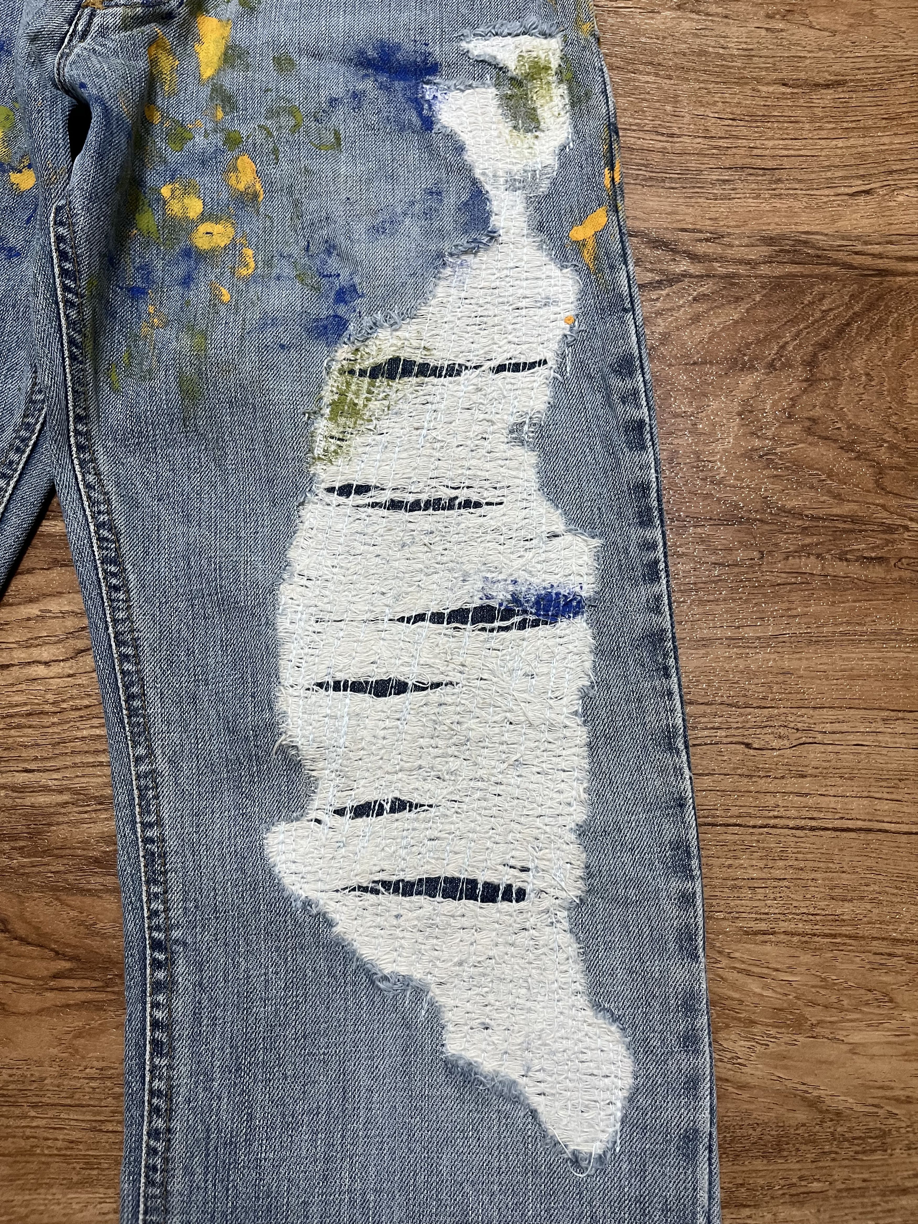 Dolce & Gabbana Dolce & Gabbana "DG" Messy Painted Distressed Jeans Size US 32 / EU 48 - 5 Thumbnail