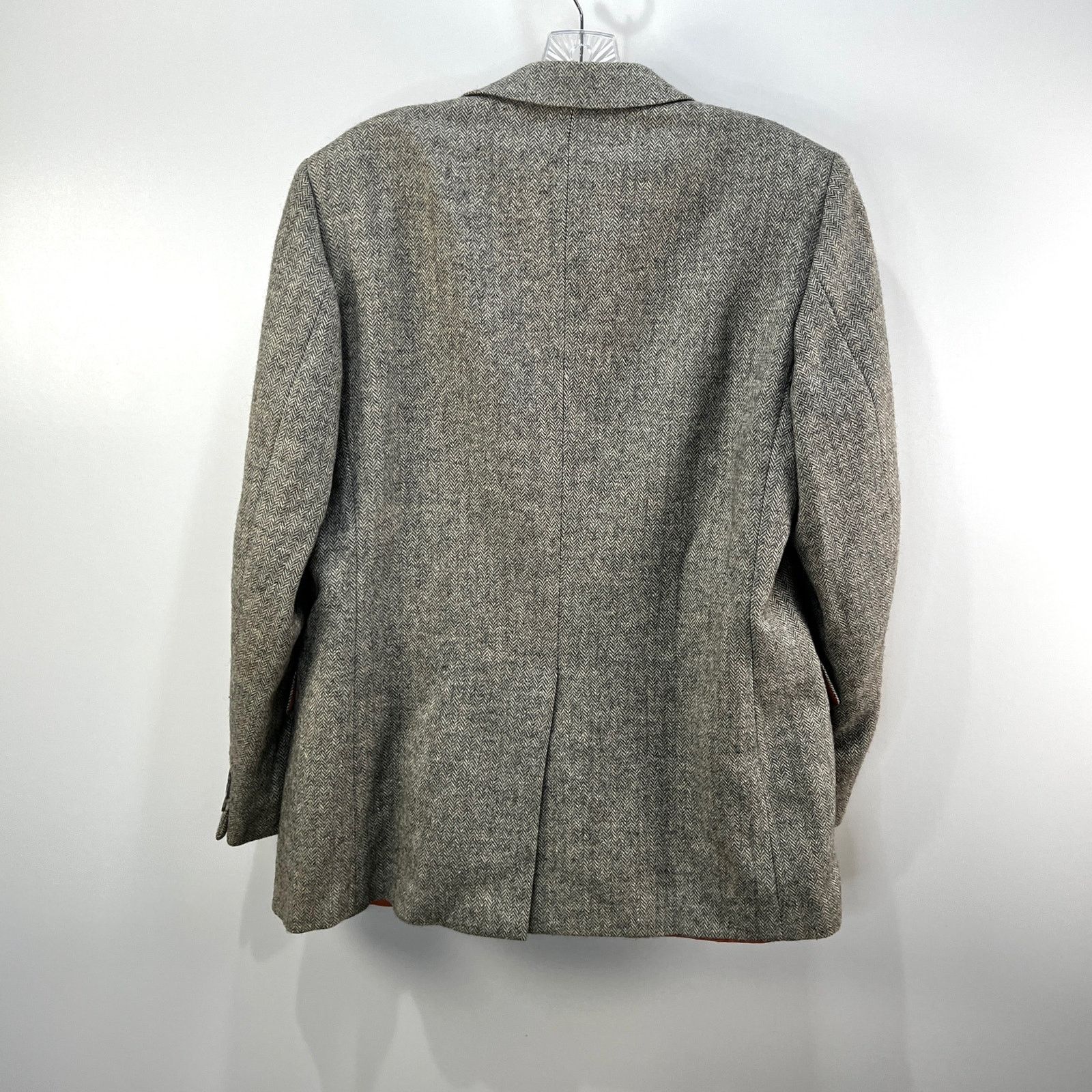 Vintage Vintage Sears Herringbone Wool Blend Blazer Gray Heritage Size 42R - 10 Thumbnail