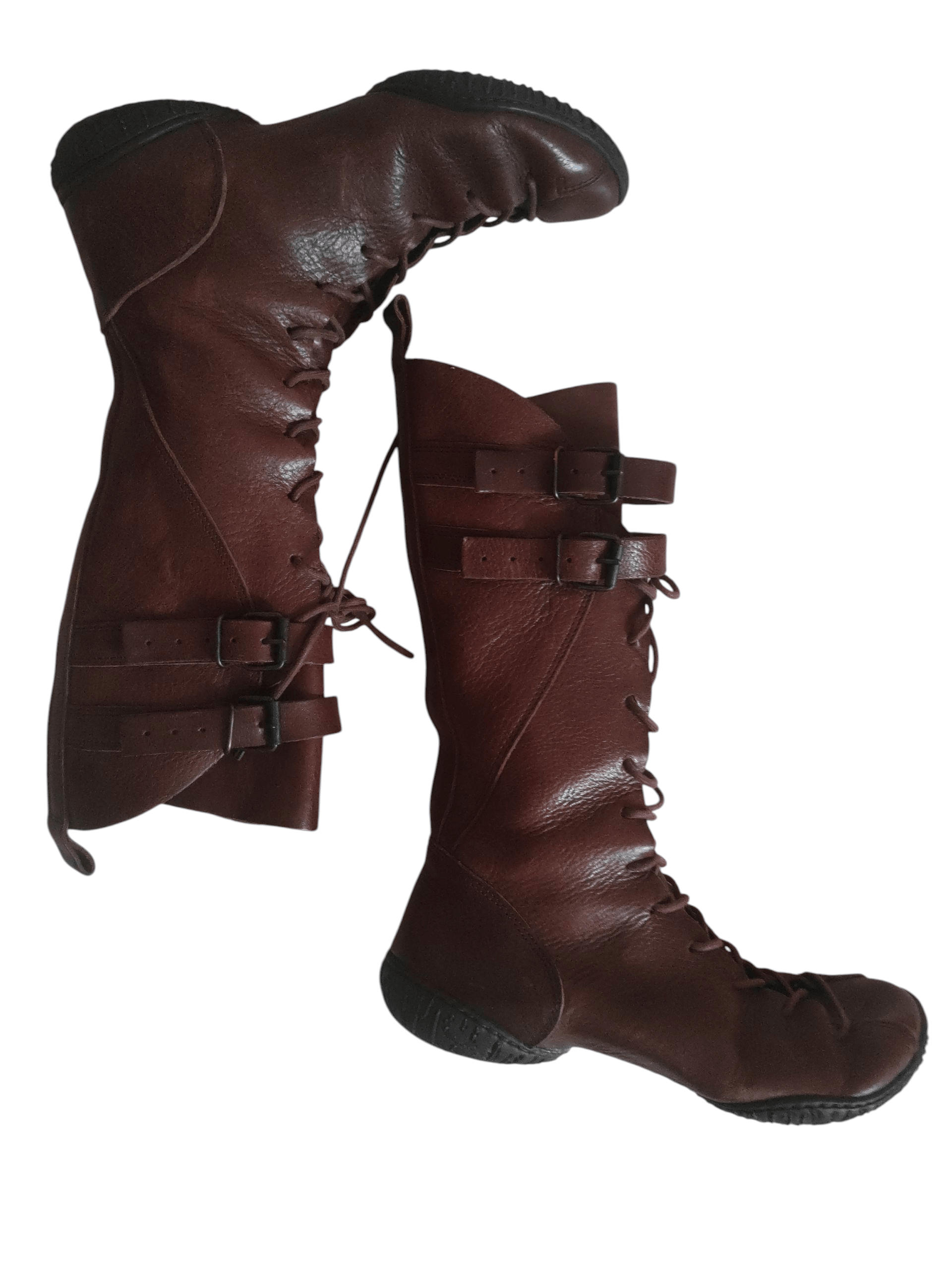 Trippen Trippen Belted Leather Women's Knee Flat Boots Made Germany Size US 7 / IT 37 - 1 Thumbnail