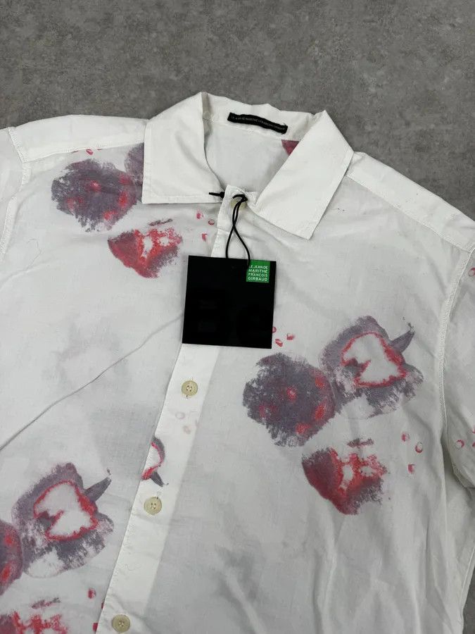Marithe + Francois Girbaud Marithé + François Girbaud White Strawberry Pattern Short-Sleeve Shirt Size US M / EU 48-50 / 2 - 5 Thumbnail
