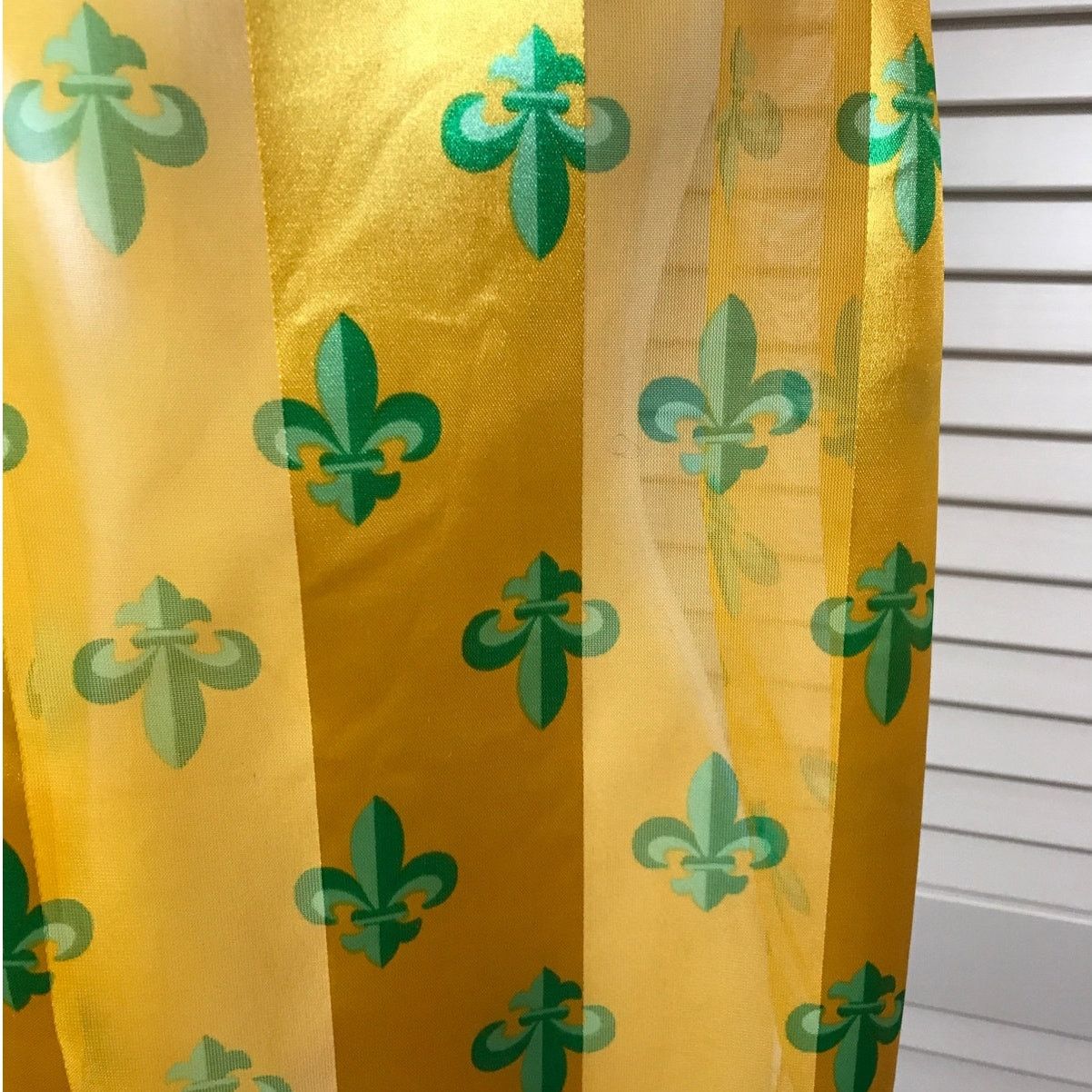 Other Fleur De Lis Gold Green Scarf 58" Size ONE SIZE - 2 Thumbnail