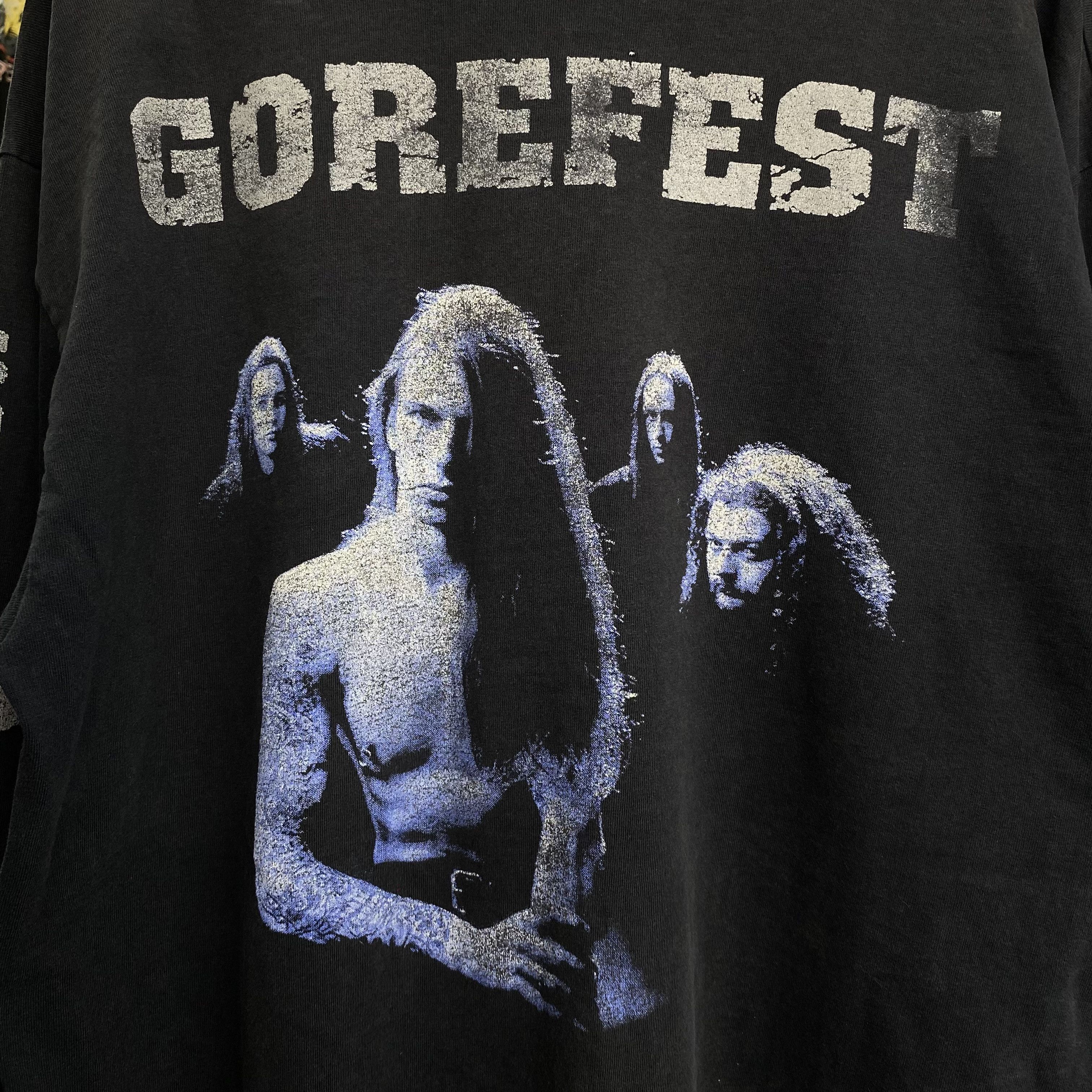 Band Tees GOREFEST TO HELL AND BACK Vintage 90s Shirt Size US XL / EU 56 / 4 - 5 Thumbnail