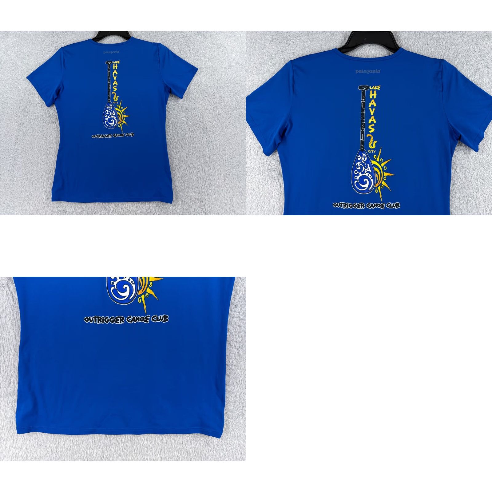 Patagonia Patagonia Shirt Women Large Blue Short Sleeve Crew Capilene 1 Lake Havasu City Size L / US 10 / IT 46 - 9 Thumbnail