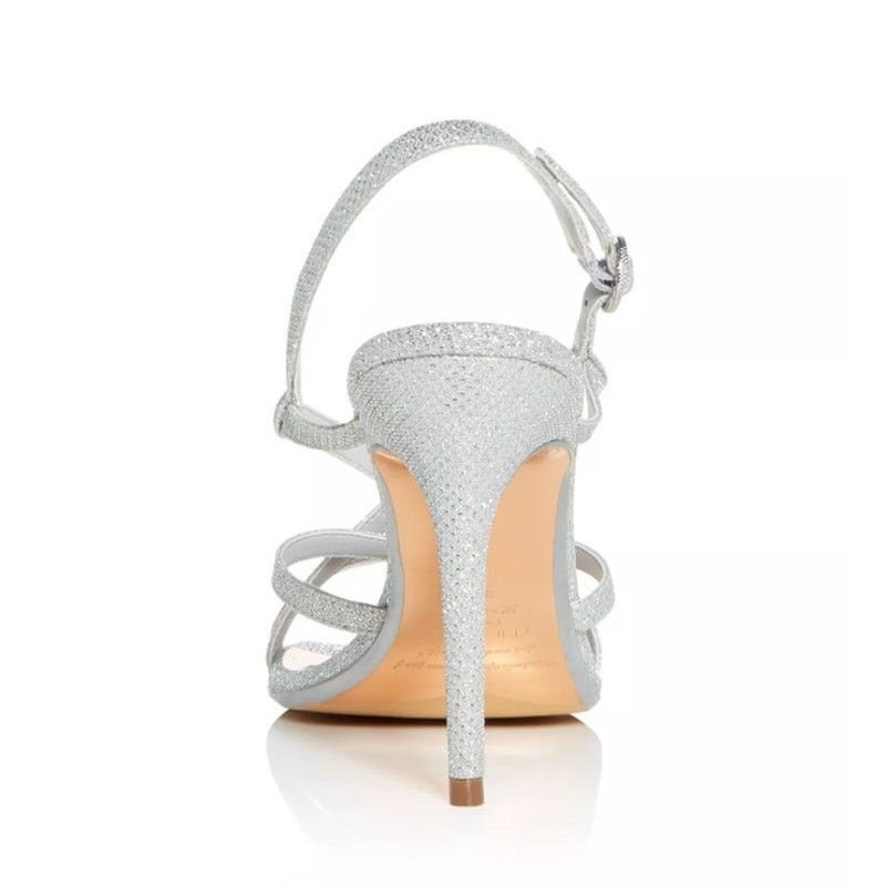 Ted Baker NEW Ted Baker Strappy Silver Heels Sandals | 8 US 38.5 EU Size US 8 / IT 38 - 3 Thumbnail