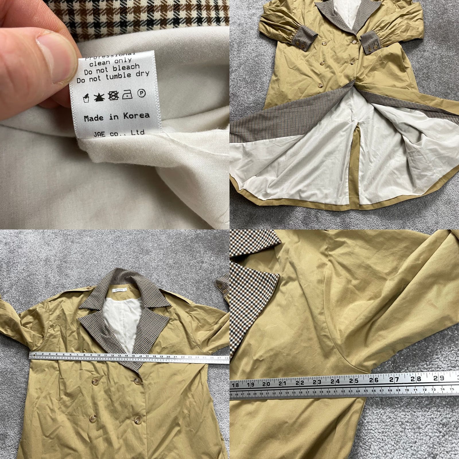 Doublet VINTAGE Storets Trench Coat Women Small/Medium Beige Long Casual Formal 90s Size M / US 6-8 / IT 42-44 - 8 Thumbnail