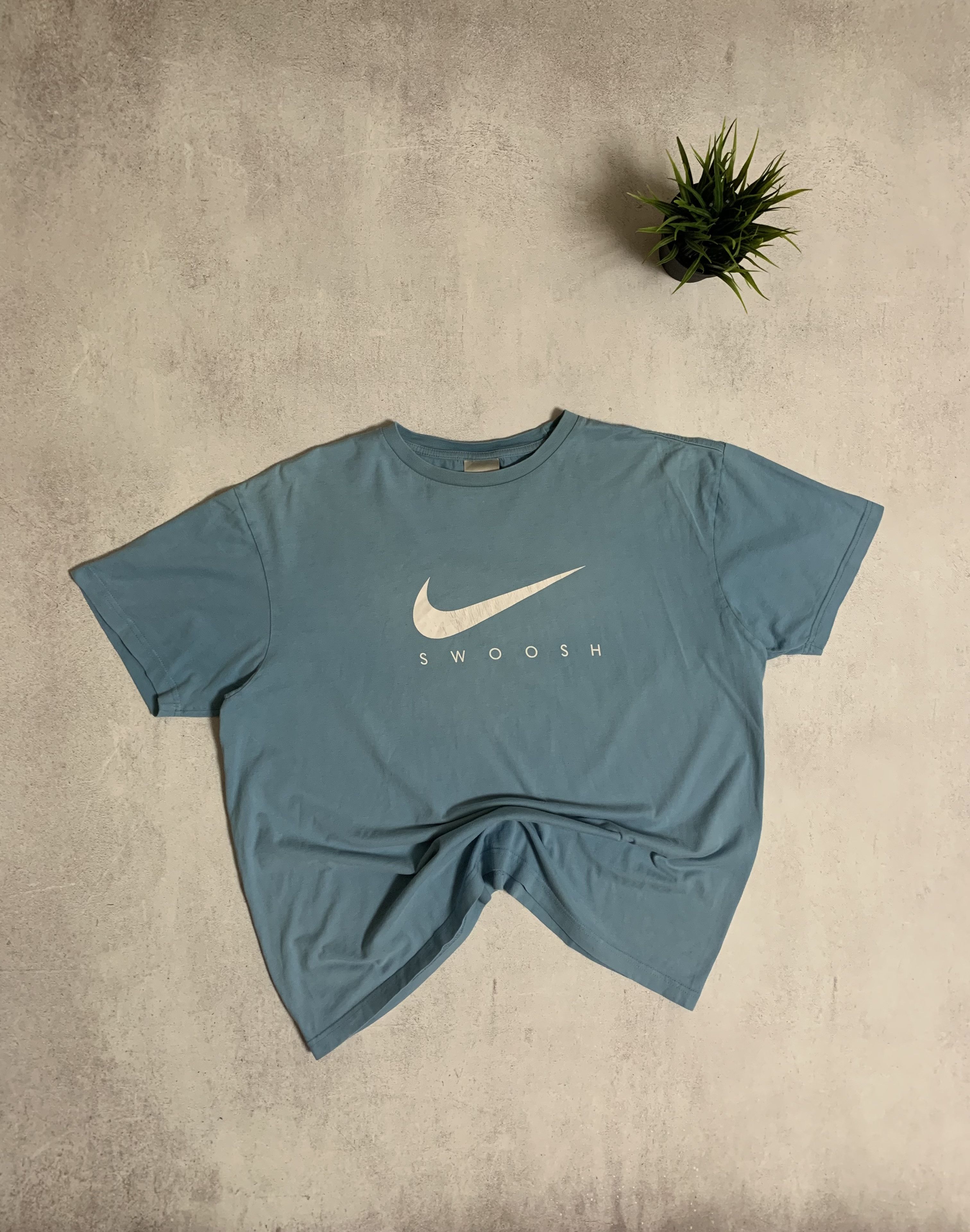 Nike × Vintage Vintage Nike T Shirt Tee Swoosh Baggy 90s Y2K Crazy Size US XXL / EU 58 / 5 - 1 Thumbnail
