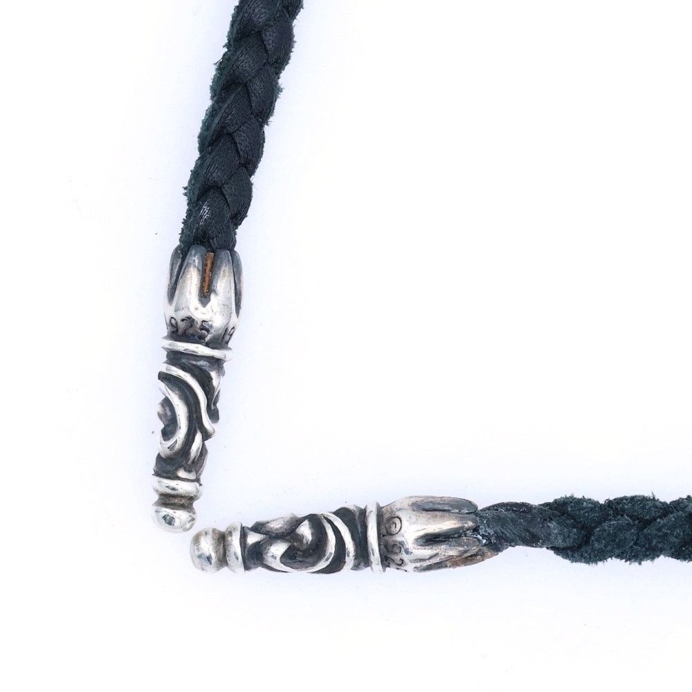Chrome Hearts Chrome Hearts Leather Braid Scroll Necklace Size ONE SIZE - 1 Thumbnail