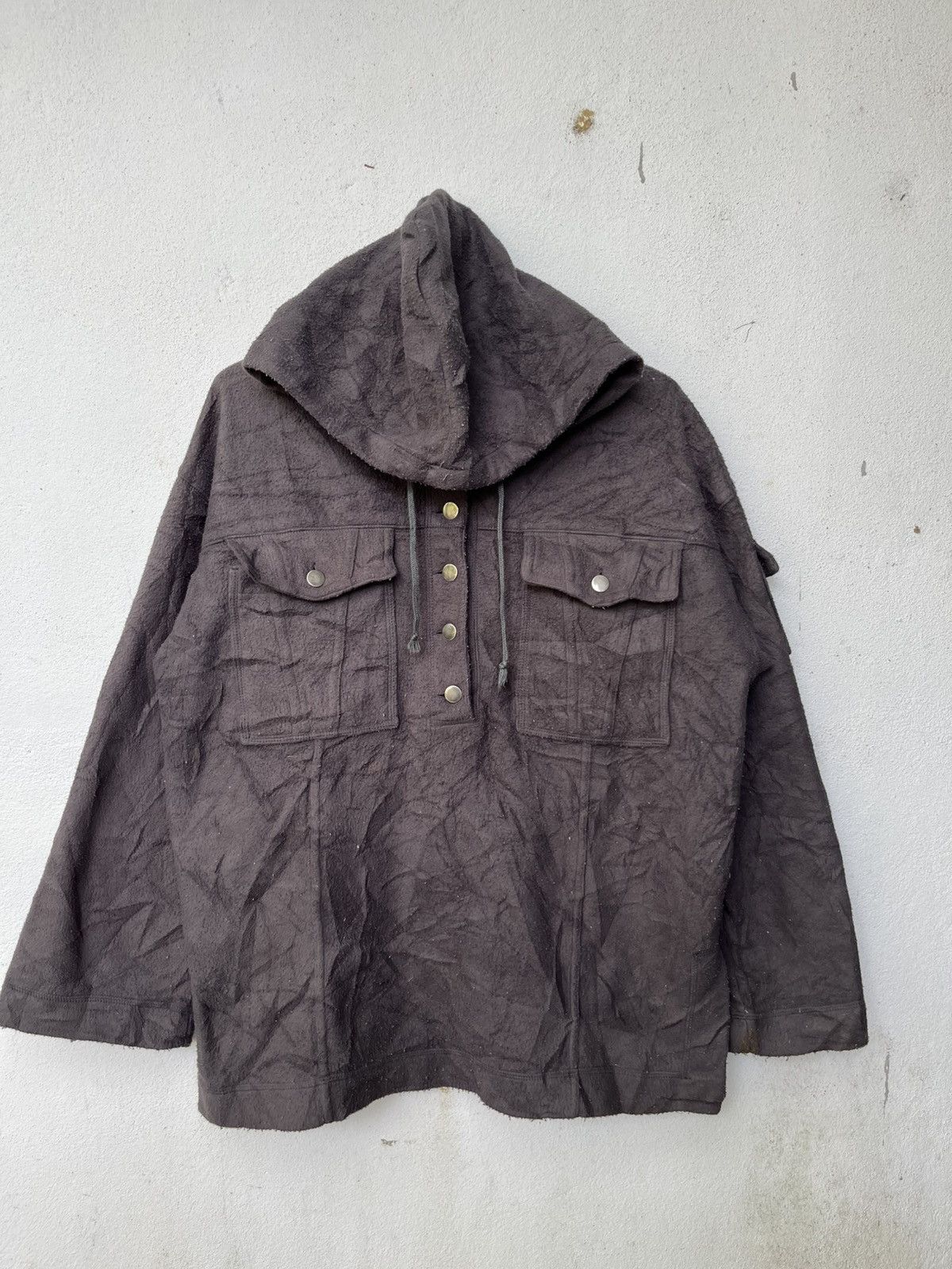 Vintage 💥Vintage 90s Oversized Fleece Button Ups Hoodie Sweatshirts Size US L / EU 52-54 / 3 - 1 Thumbnail