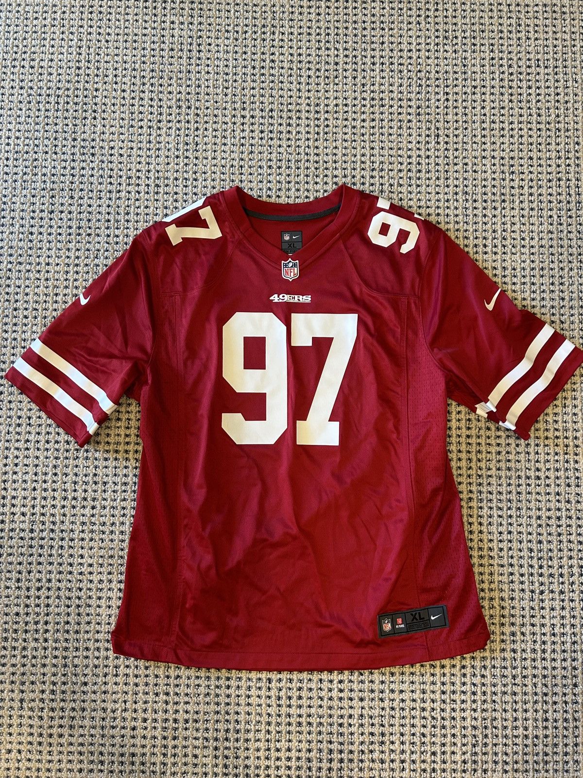 Nike Nike NFL San Francisco 49ers Nick Bosa #97 Scarlet Jersey Size US XL / EU 56 / 4 - 1 Thumbnail