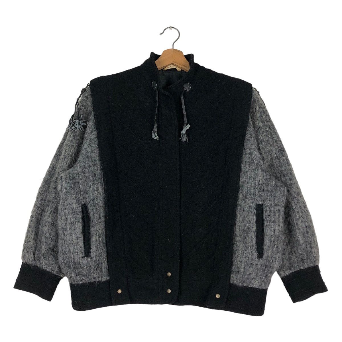 Japanese Brand 📌VINTAGE BOMBER JACKET WOOL RIOT RIOT DESIGN ISSEY MIYAKE Size US M / EU 48-50 / 2 - 1 Thumbnail