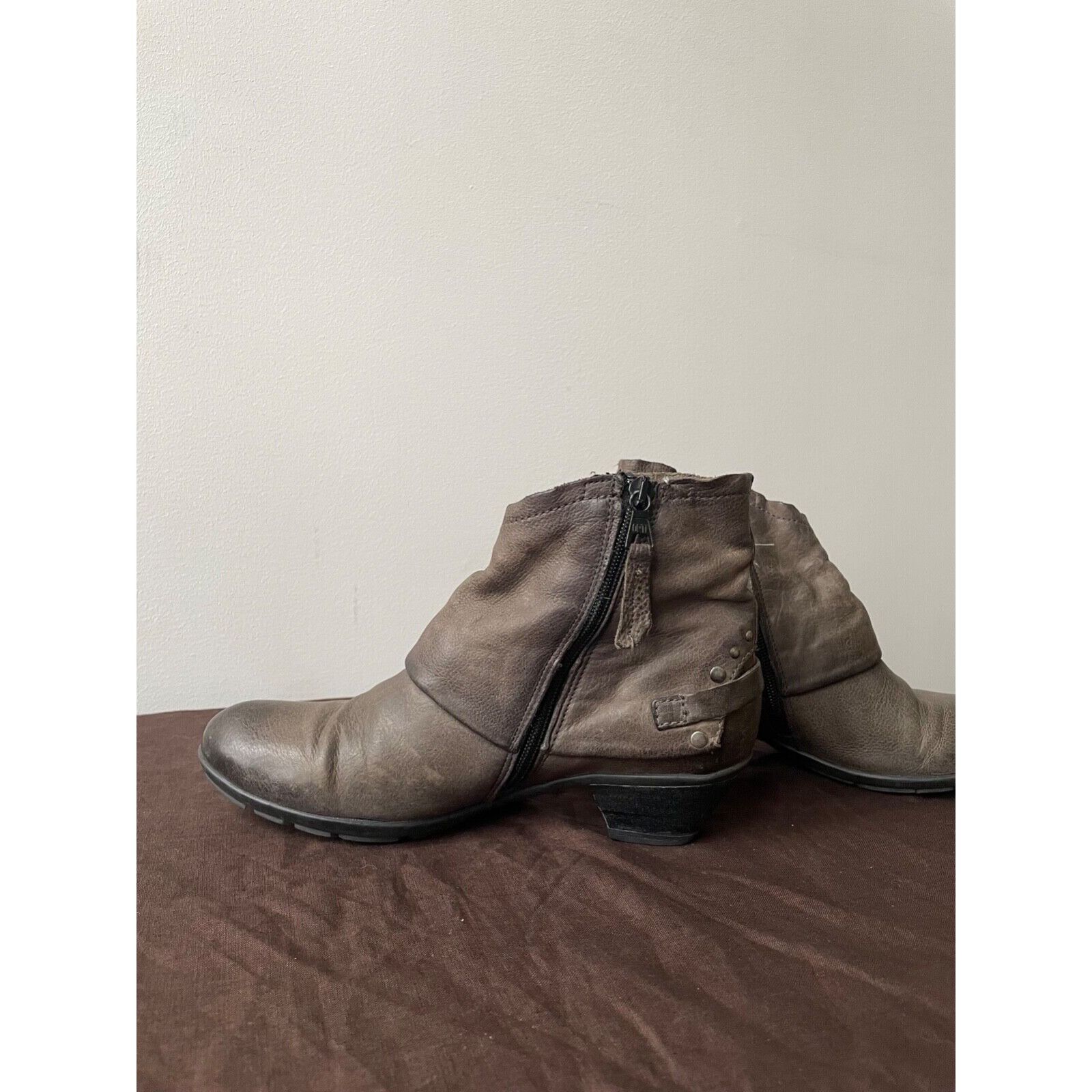 Vintage MJUS Vintage Avant Garde Leather Ankle Boots 8255AC Size US 6.5 / IT 36.5 - 3 Thumbnail