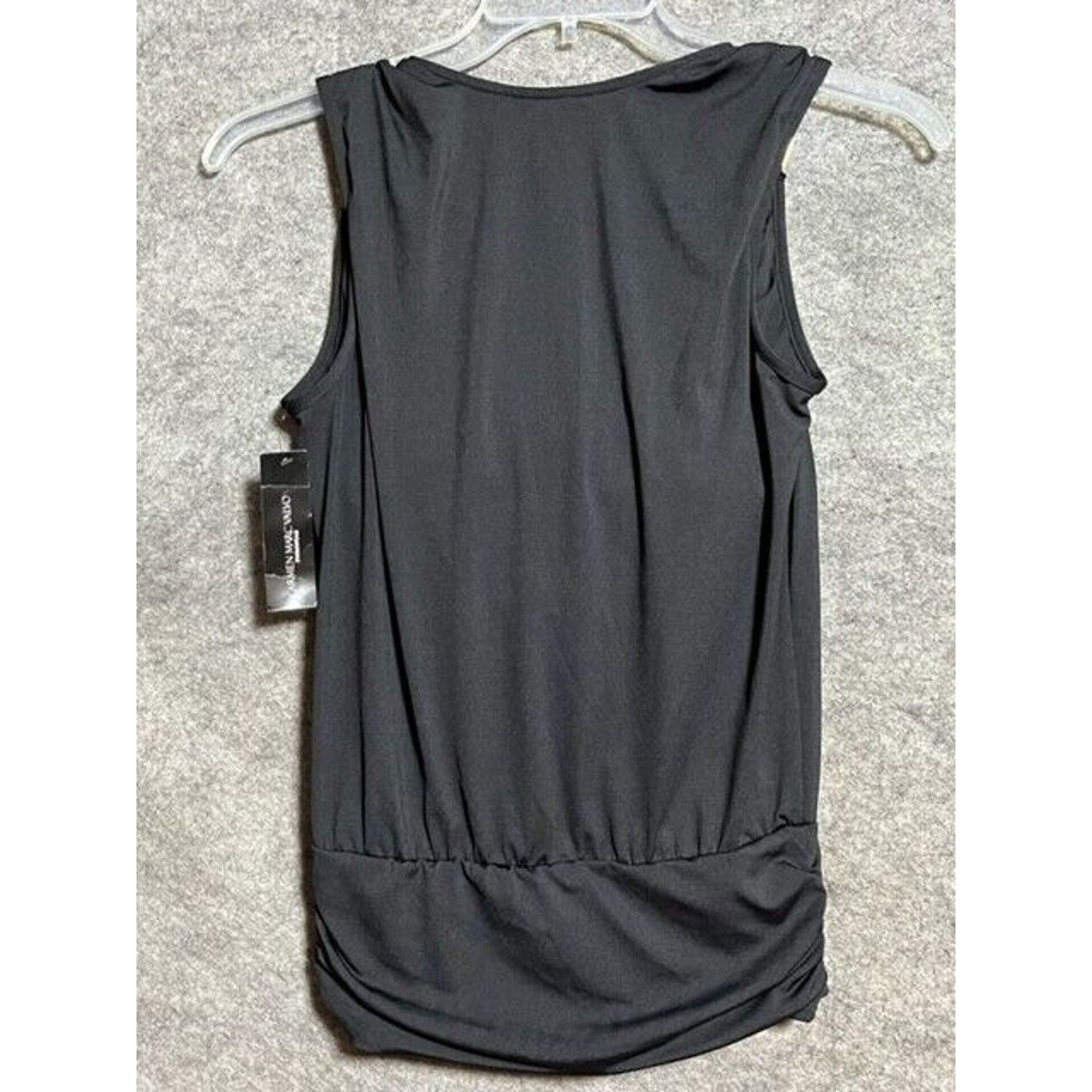 Other Carmen Marc Valvo Tankini Top Womens S Drape Buckle Black Size S / US 4 / IT 40 - 2 Thumbnail