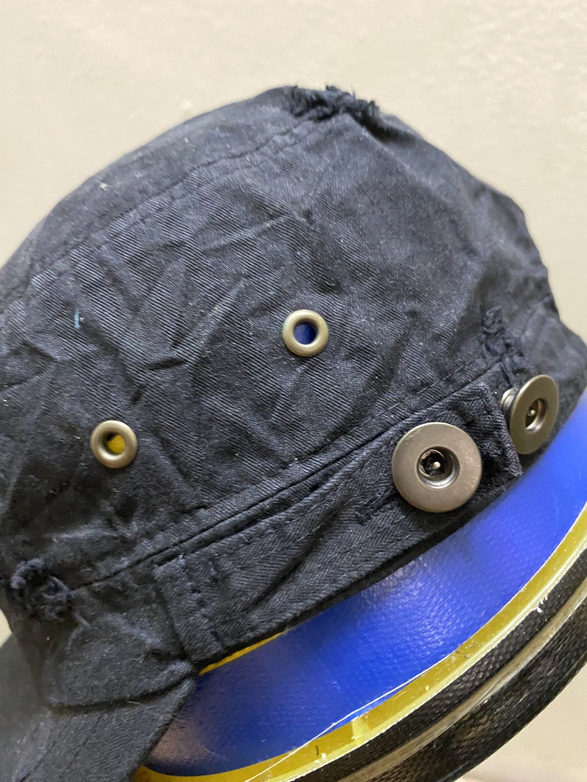 Japanese Brand × Vintage TWO FOLD HBT SUN FADED CADET HAT - BLACK Size ONE SIZE - 3 Thumbnail