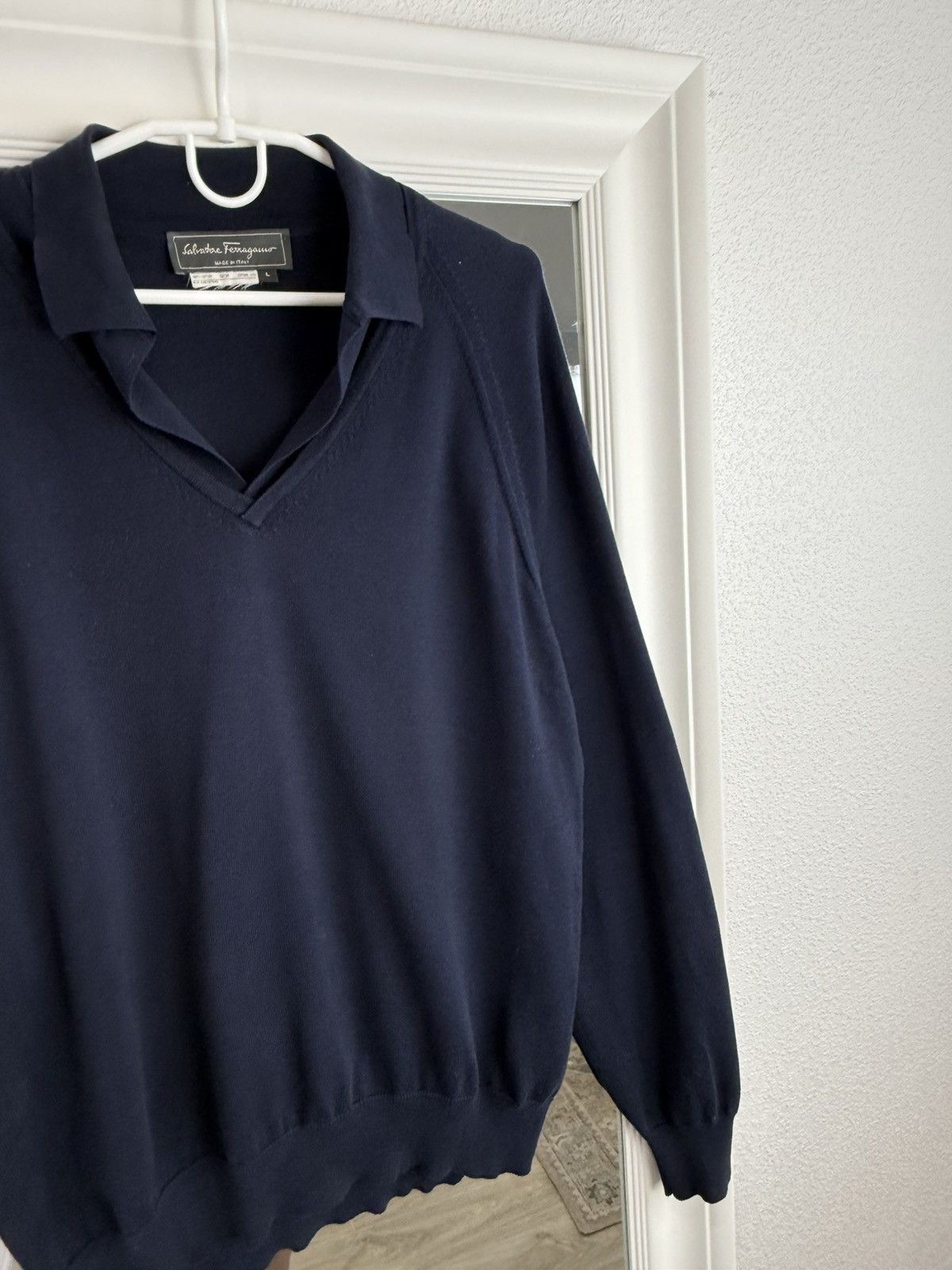 Salvatore Ferragamo Selvatore Feraggamo Sweater Pullover Longsleeve Polo Size: L Size US L / EU 52-54 / 3 - 5 Thumbnail