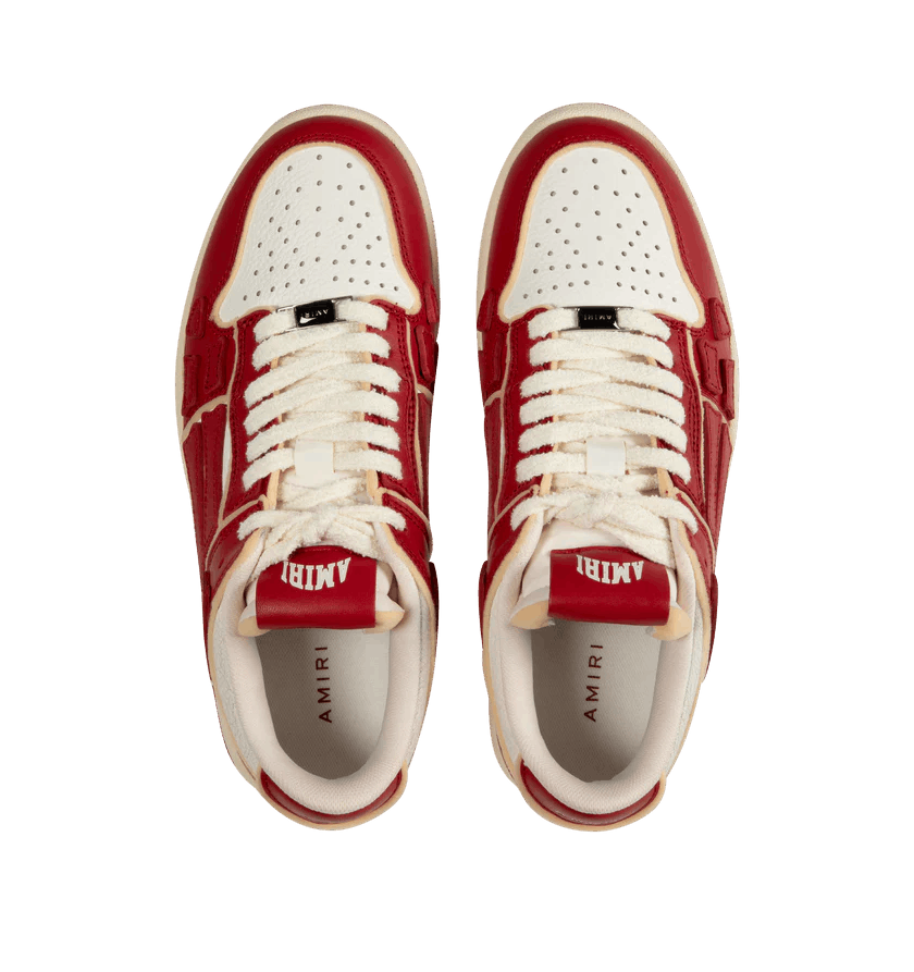 Amiri o1h1sh10525 Collegiate Skel Low Top Sneakers in Red Size US 14 / EU 47 - 3 Thumbnail