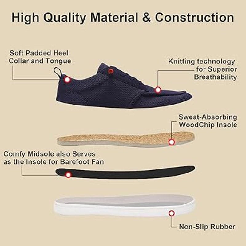 Other Pulltop Men's Size 8 Black Lace Up Barefoot Casual Shoes Size US 8 / EU 41 - 4 Thumbnail