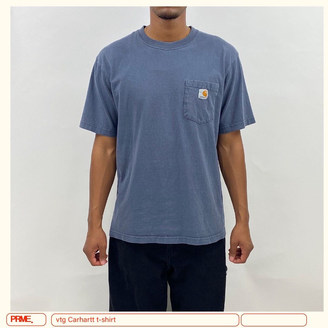 Carhartt × Vintage vintage Y2K CARHARTT Classic Logo spellout patch t-shirt Size US M / EU 48-50 / 2 - 3 Thumbnail