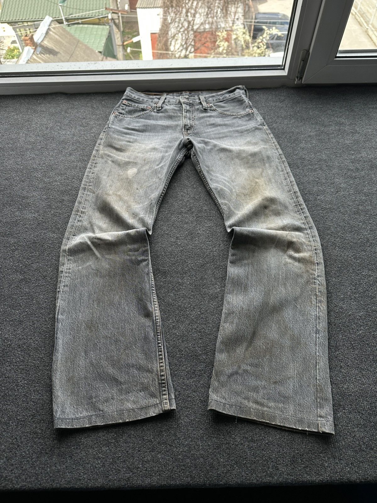 Levi's 🚨 VNTG LEVI’S 507 DISSTRESSED GRAY PAINTED WASHED Size US 29 - 1 Thumbnail