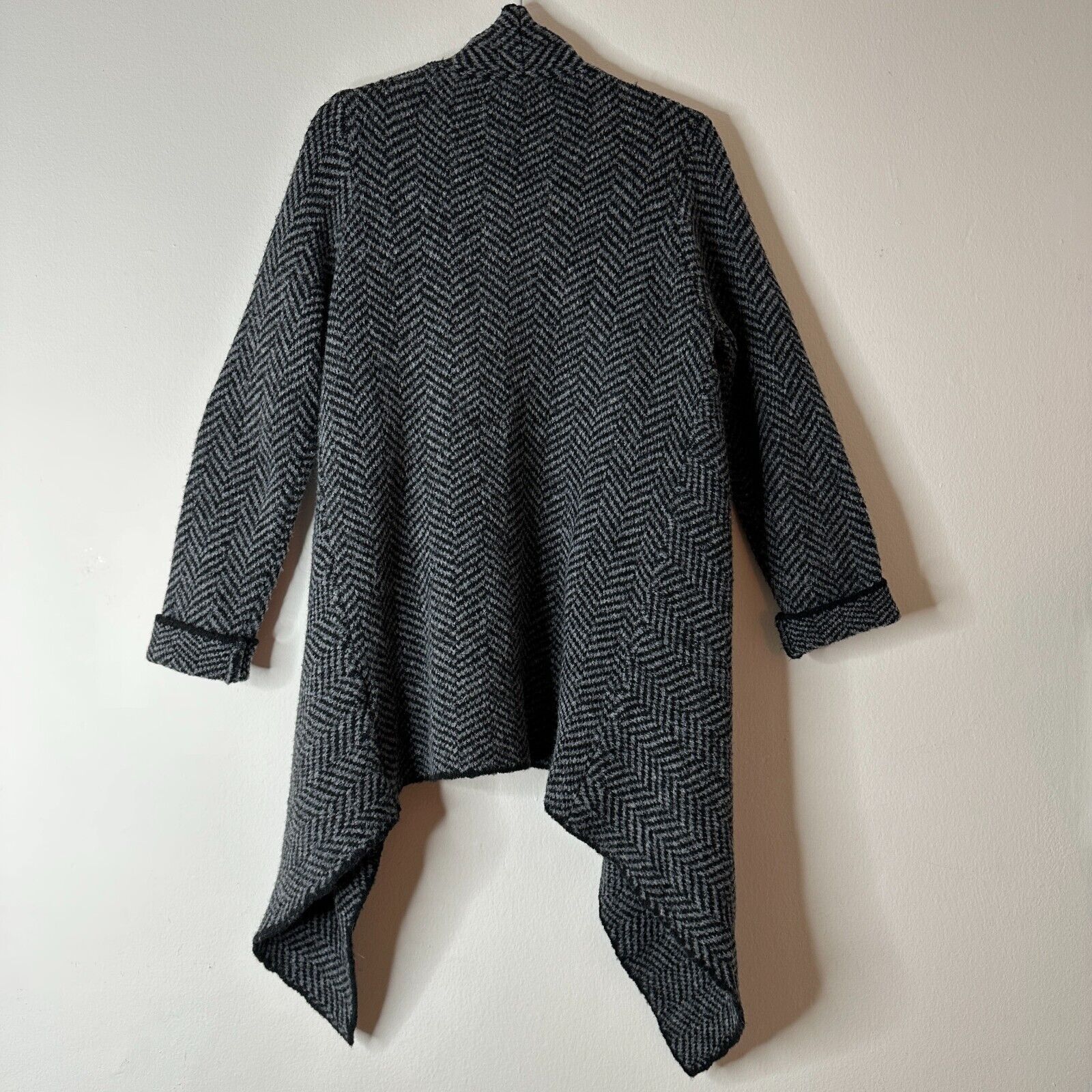 Other Cocogio Herringbone Waterfall Cardigan Asymmetrical Hem L Size L / US 10 / IT 46 - 3 Thumbnail