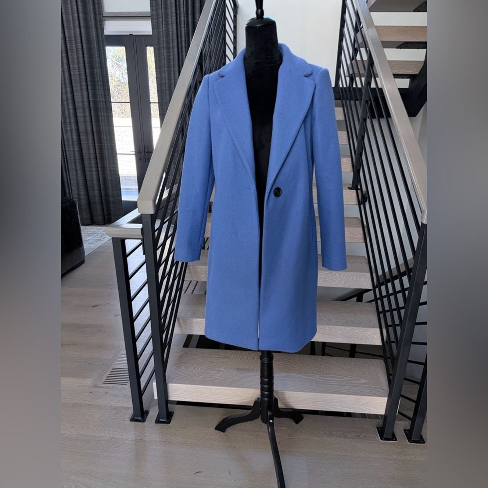 Other New Wool Cashmere Blue with Pink Trim Coat size M Size M / US 6-8 / IT 42-44 - 3 Thumbnail