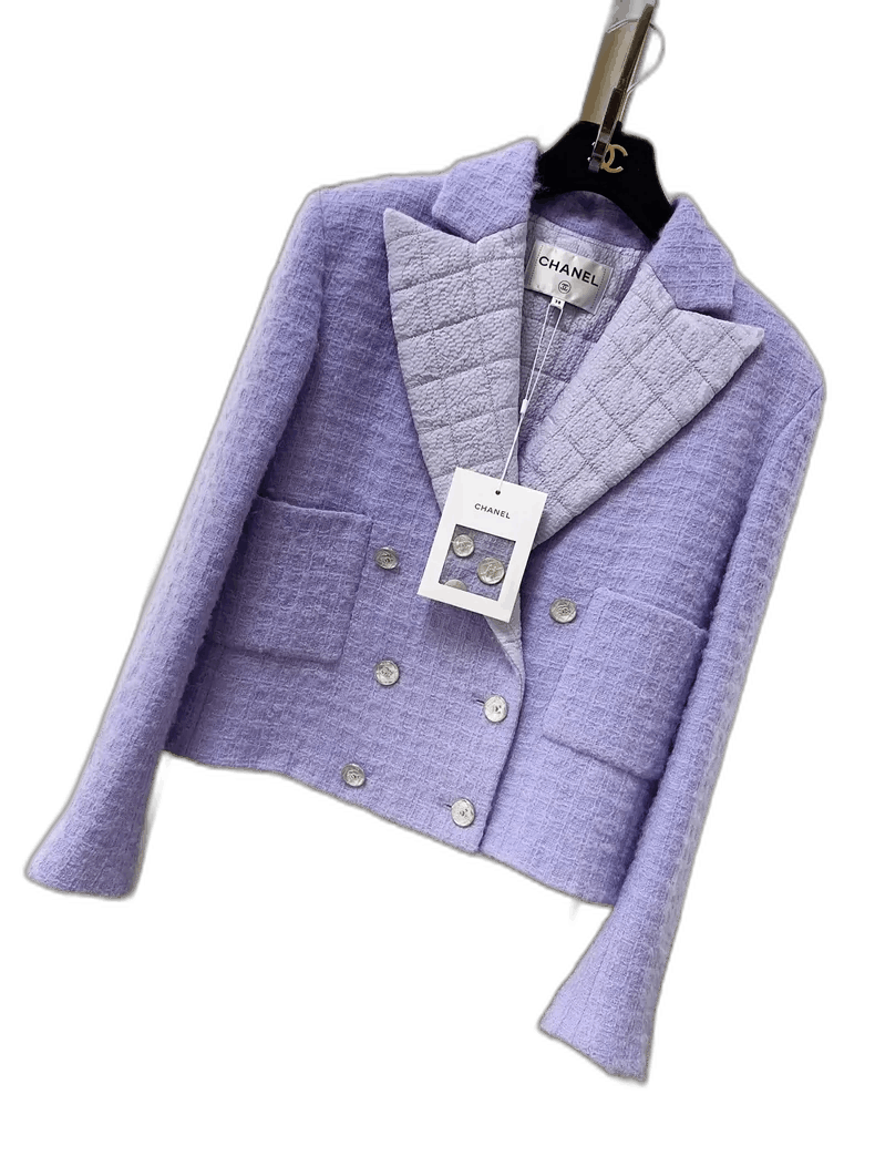 Chanel Chanel Purple Woven Jacket with Tags Size M / US 6-8 / IT 42-44 - 1 Thumbnail