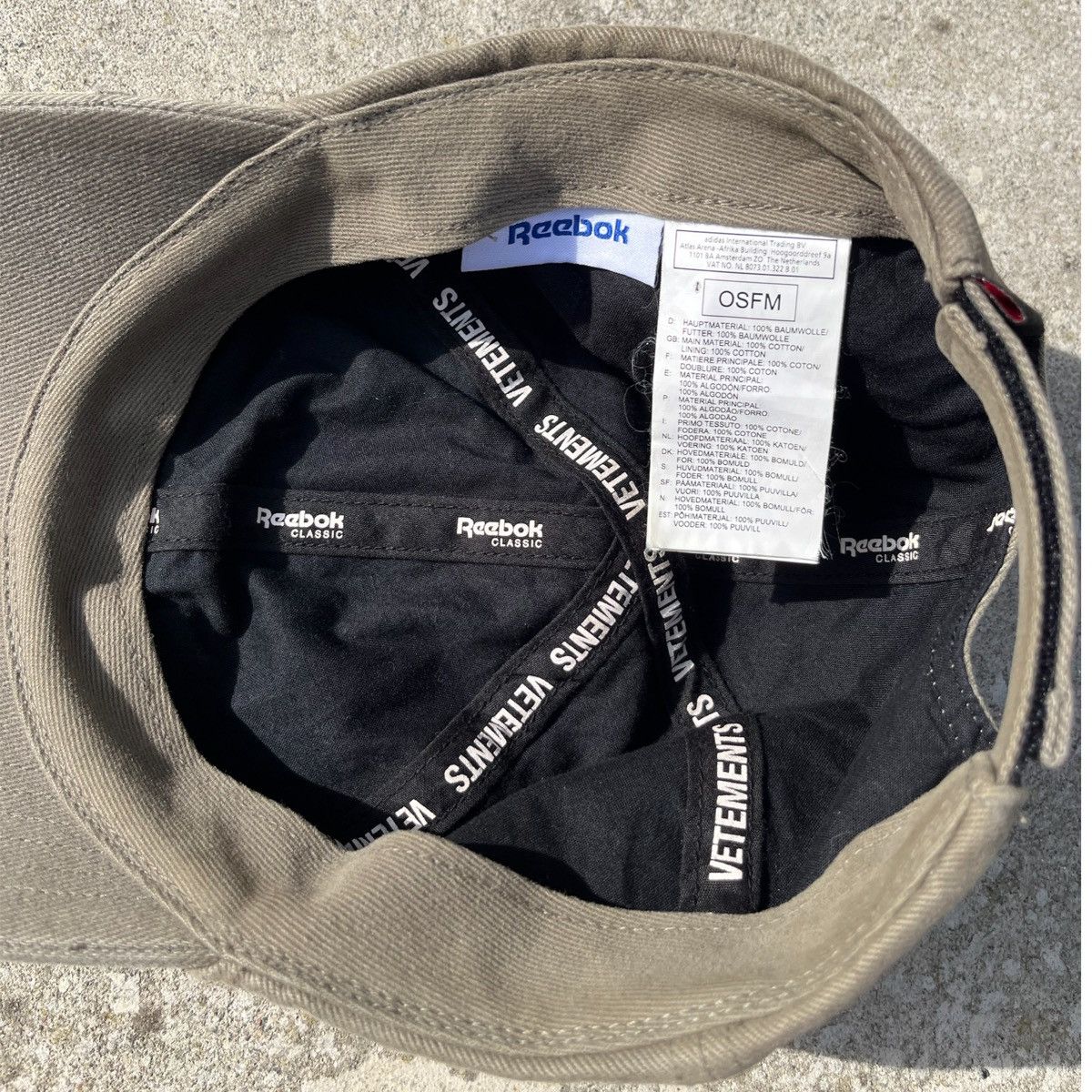 Reebok × Vetements Vetements America Hat Cap Size ONE SIZE - 4 Thumbnail