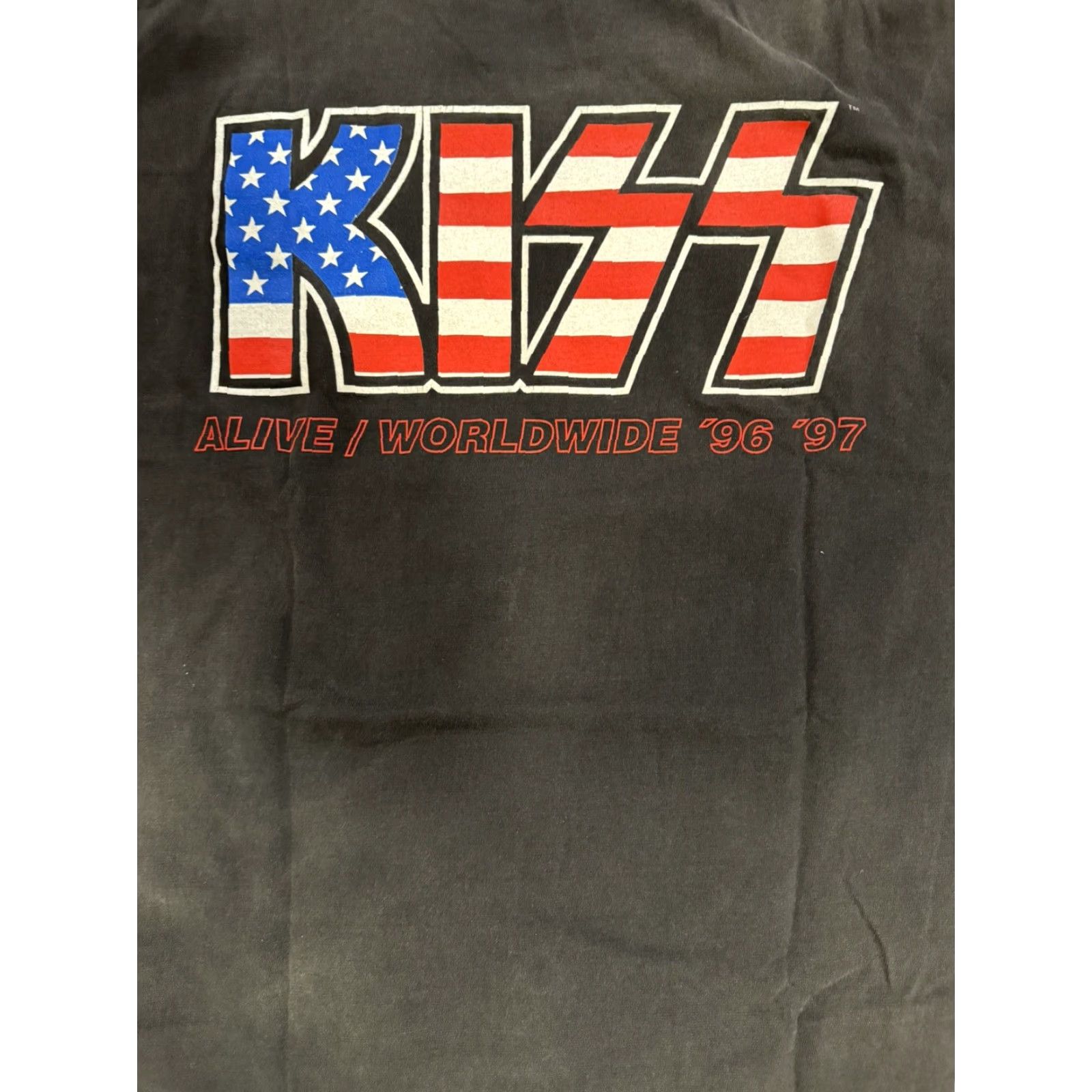 Vintage VINTAGE KISS T-SHIRT ALIVE WORLDWIDE LIMITED EDITION BLACK XL Cronies Men Short Sleeve Knit 100% Cotton Round Neck 1996 70s 80s 90s Band Rock Size US XL / EU 56 / 4 - 6 Thumbnail