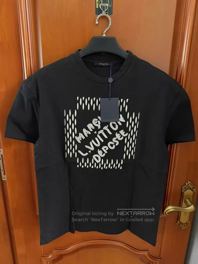 Louis Vuitton Louis Vuitton Fei Dong Co-branded Beaded Letter Short Slee Size US M / EU 48-50 / 2 - 1 Thumbnail