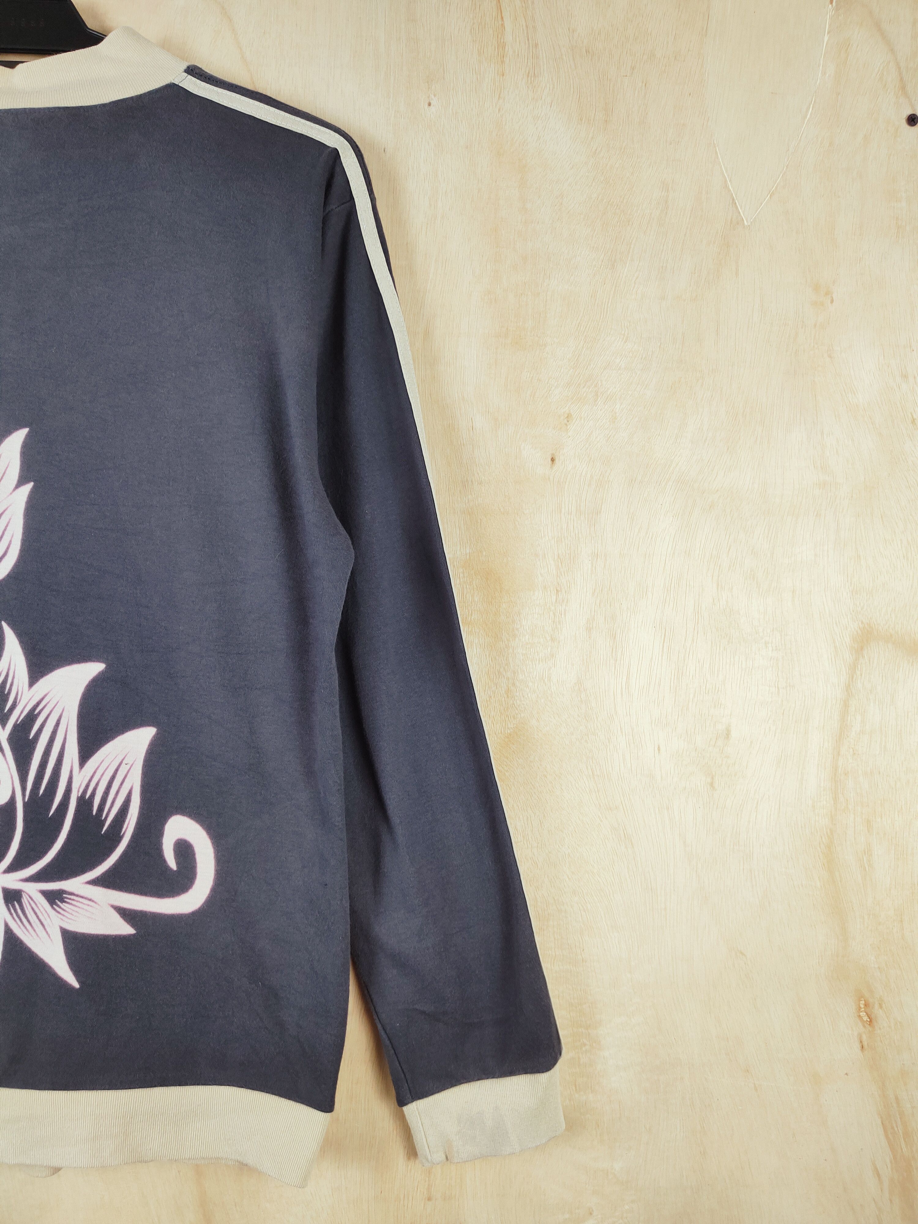 Japanese Brand Marai Dark tulip thai flower vintage Gray Sweaters #S2594 Size L / US 10 / IT 46 - 3 Thumbnail