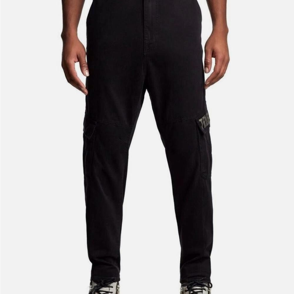 True Religion True Religion Marco Cargo Black Pants Men Sz 40 $199 Size US 40 / EU 56 - 2 Thumbnail