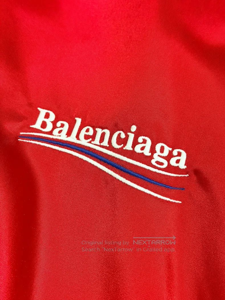 Balenciaga Balenciaga Red Letter Logo Printed Single-breasted Jacket Size US S / EU 44-46 / 1 - 3 Thumbnail