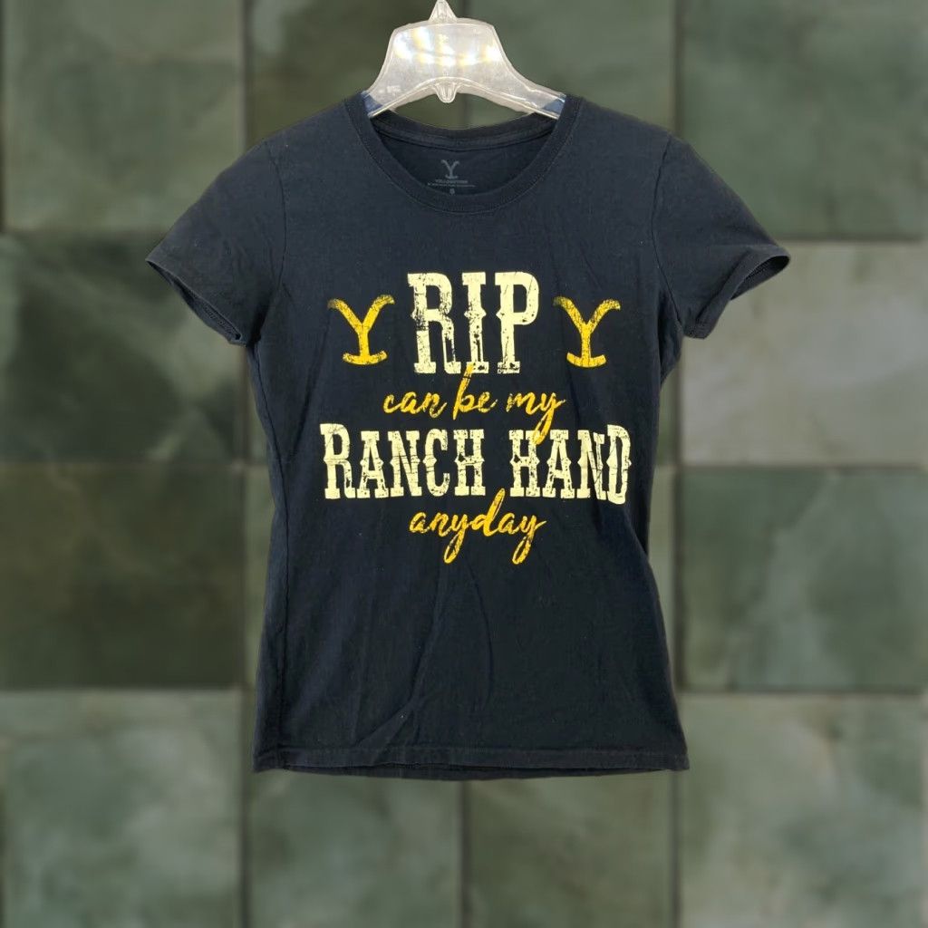 Vintage Yellowstone TShirt Small Black Rip Can Be My Ranch Hand Anyday Womens Size S / US 4 / IT 40 - 1 Thumbnail