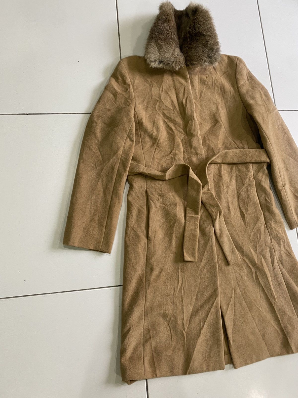 Issey Miyake Vinatge 90s INED x Angora wool trench coat Size XXS / US 00 / IT 34 - 2 Thumbnail