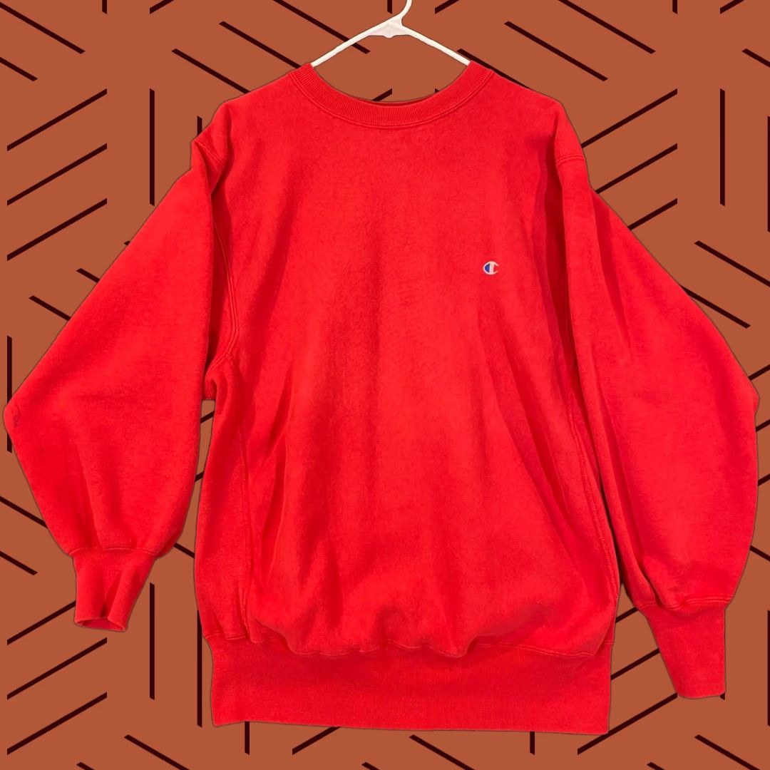 Champion VINTAGE Champion Reverse Weave Warmup Sweatshirt Mens XL Red Pullover Crewneck Size US XL / EU 56 / 4 - 1 Thumbnail