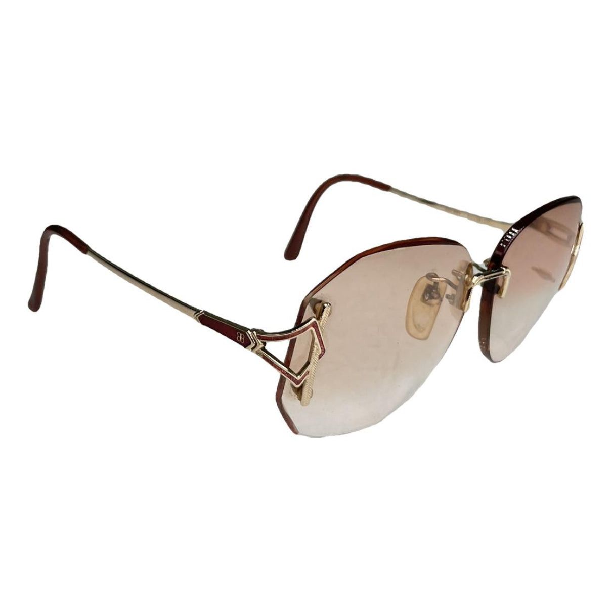 Balenciaga Pink Metal Sunglasses Size ONE SIZE - 1 Thumbnail