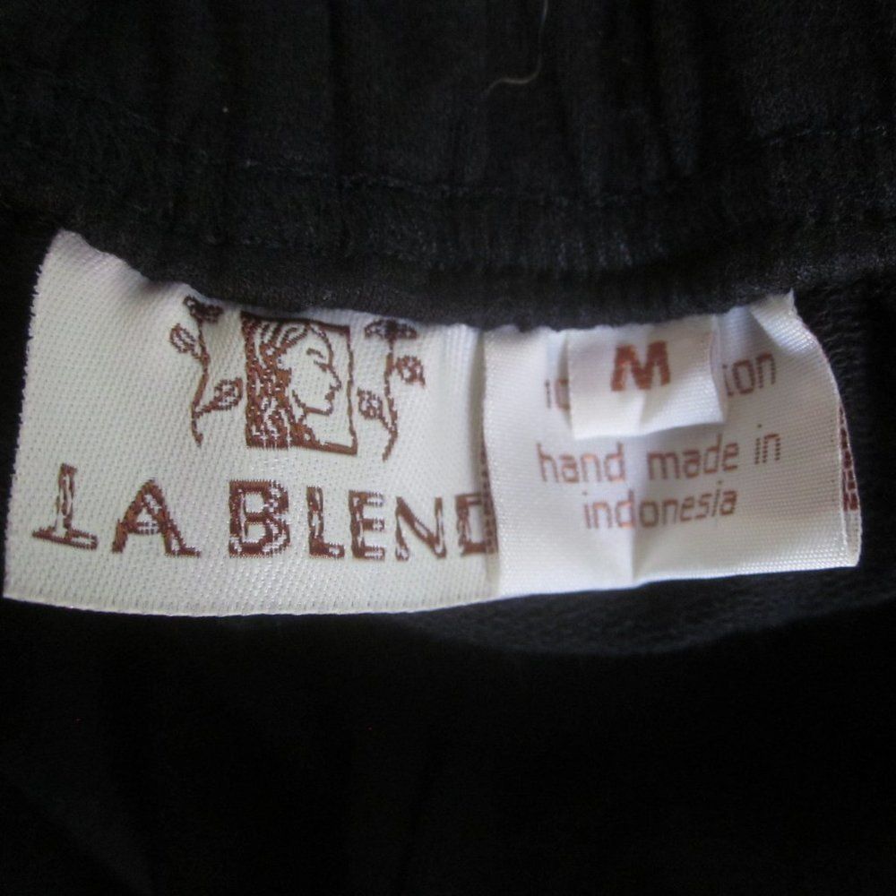 Vintage LA Blend Black Cotton Womens Sweatpants Size L Loungewear Size 29" - 3 Thumbnail