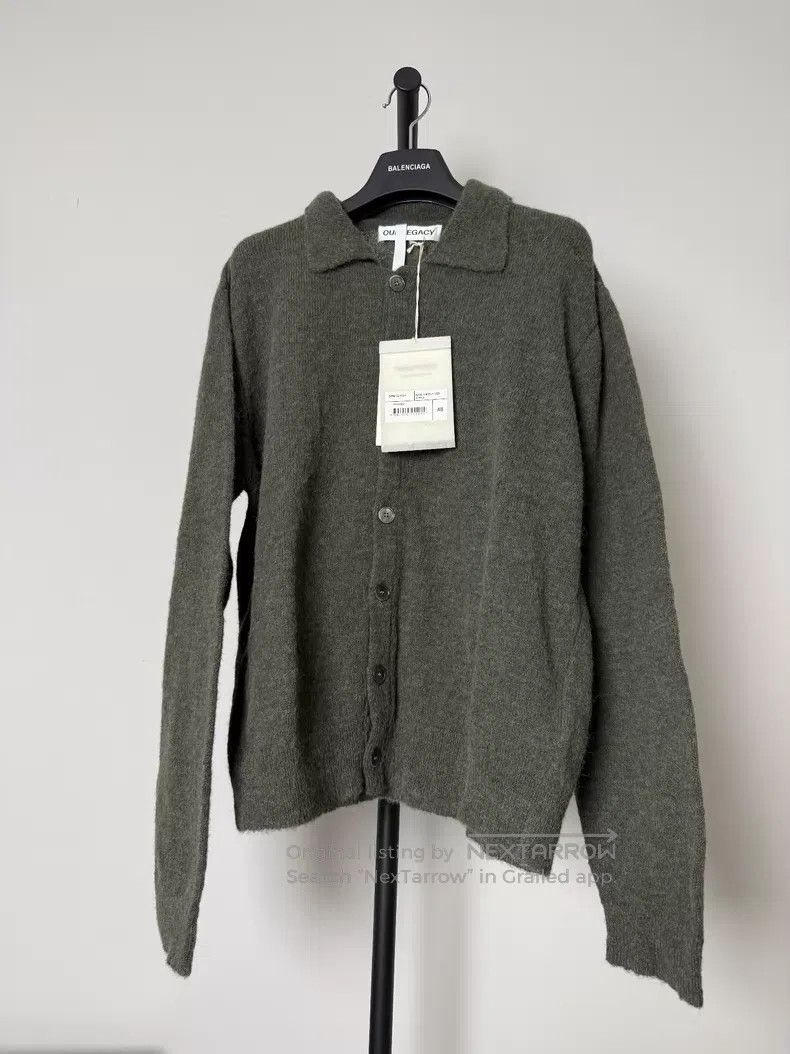 Our Legacy Our Legacy Olive Green Mohair Mixed Wool Knit Long-Sleeve Size US M / EU 48-50 / 2 - 1 Thumbnail