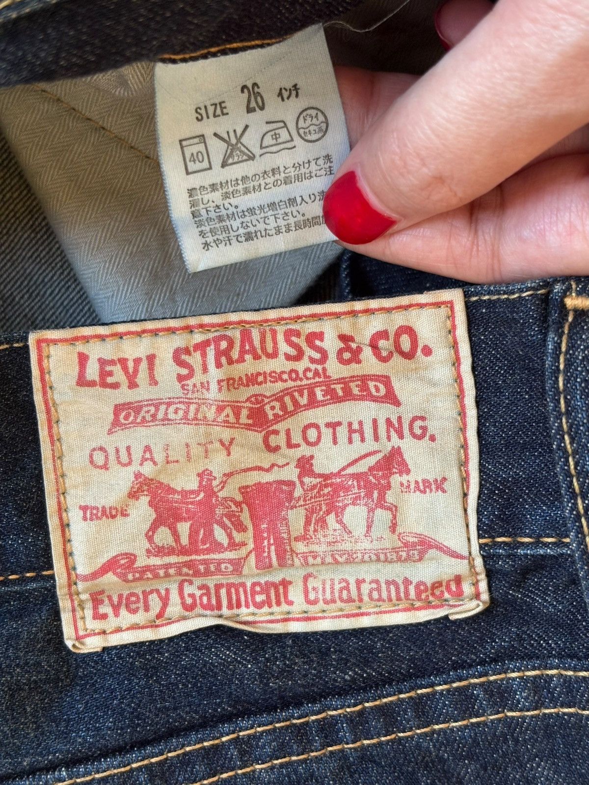 Levi's Vintage 90s Levis 502 Rusty Wash Painted Distressed Jeans Size 28" / US 6 / IT 42 - 10 Thumbnail