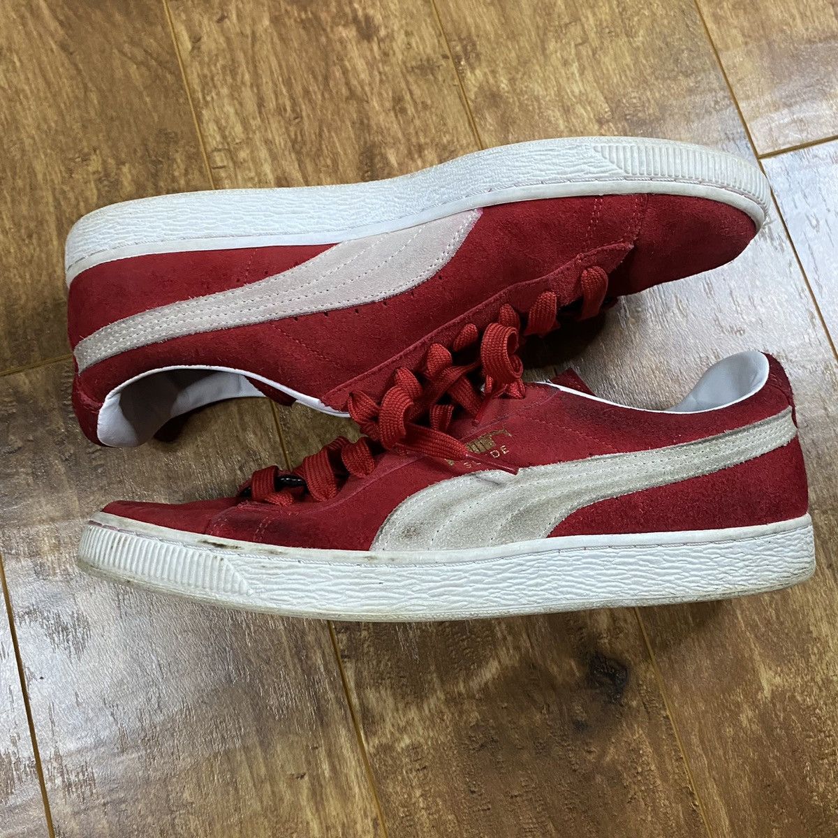Puma Puma Classic Red Suede Sneakers Size US 10 / EU 43 - 2 Thumbnail