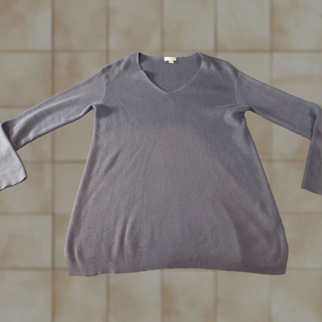 J. Jill J. Jill Sweater Pullover Raglan Sleeve V-Neck XS Blue Cable-Knit Women’s Regular Winter Stretch Size XS / US 0-2 / IT 36-38 - 1 Thumbnail