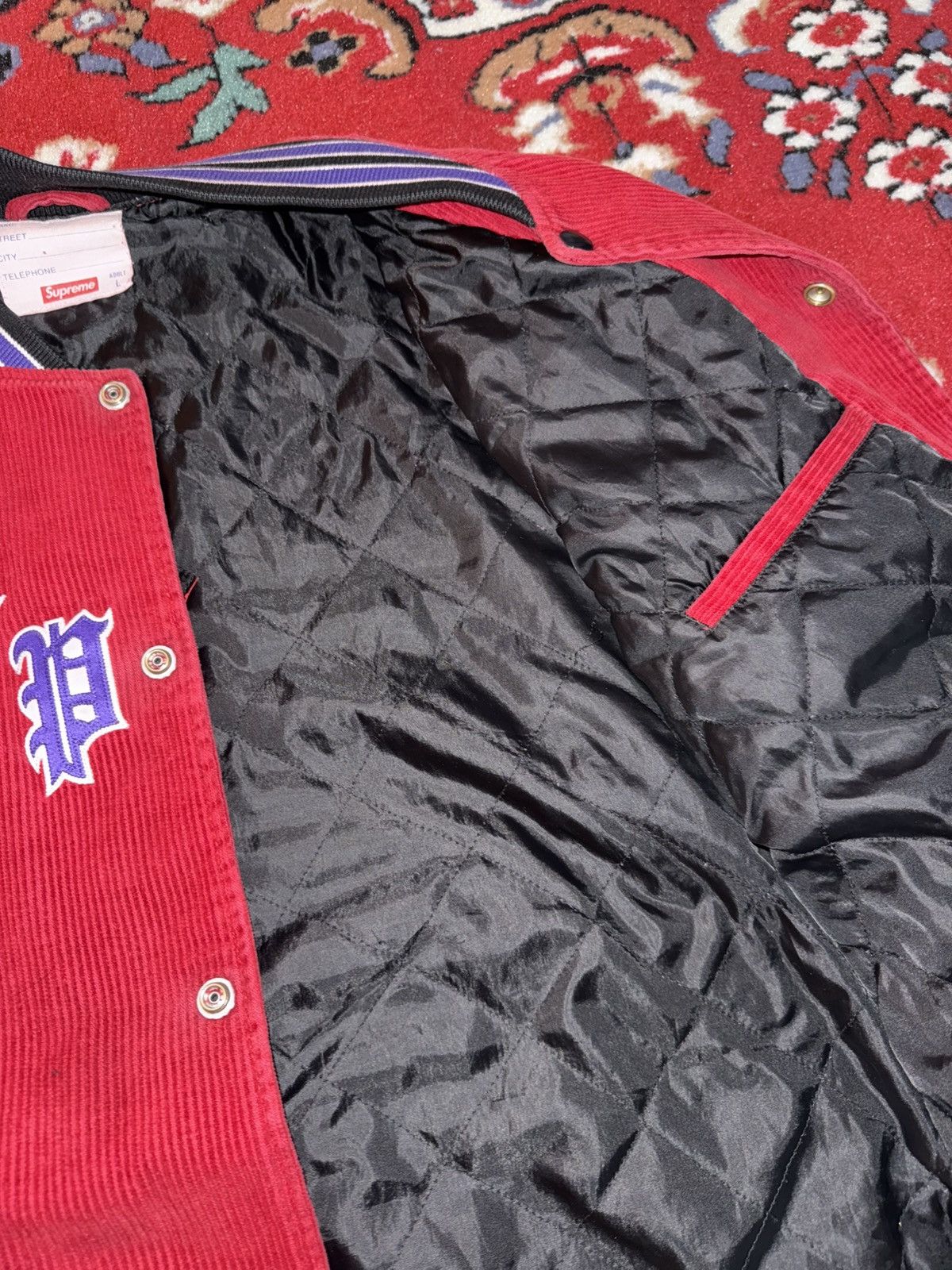 Supreme Supreme SS18 old english bomber Size US L / EU 52-54 / 3 - 4 Thumbnail