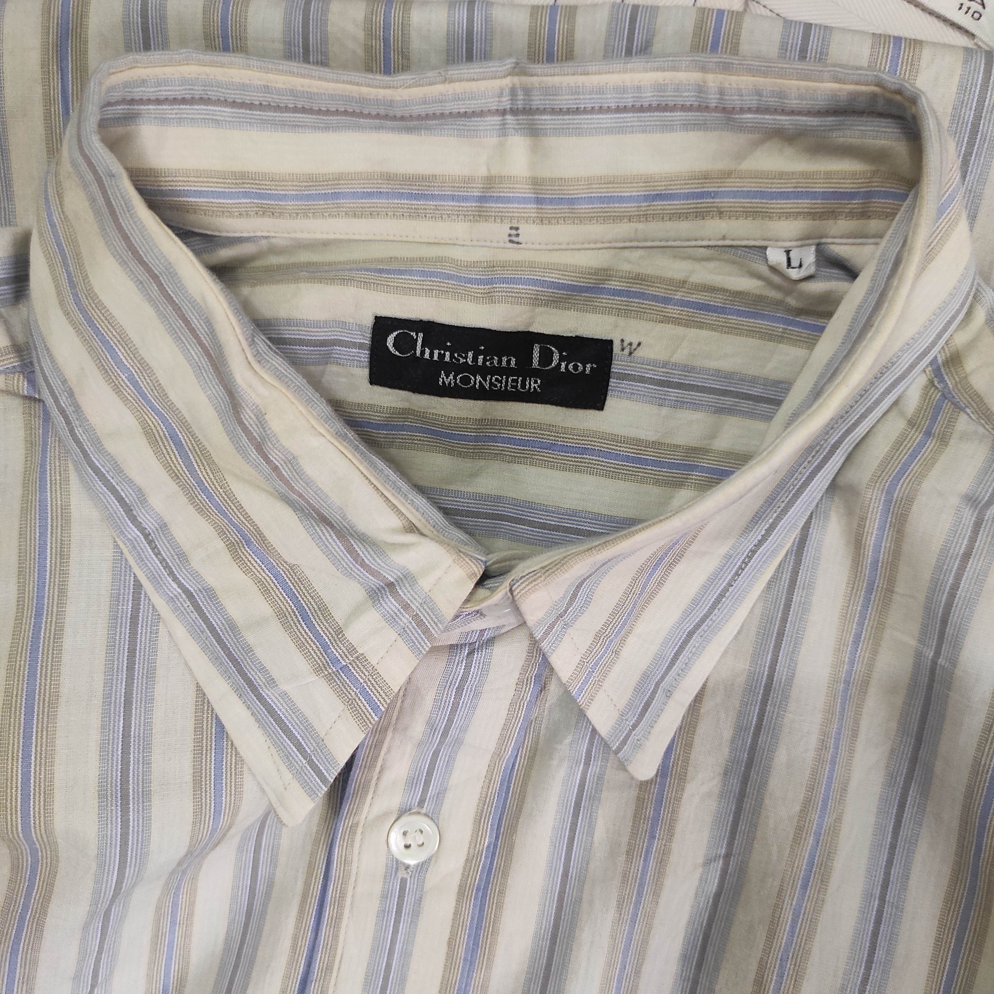 Christian Dior Monsieur Christian Dior Monsieur Stripe Shirt Button Up Size US L / EU 52-54 / 3 - 16 Thumbnail
