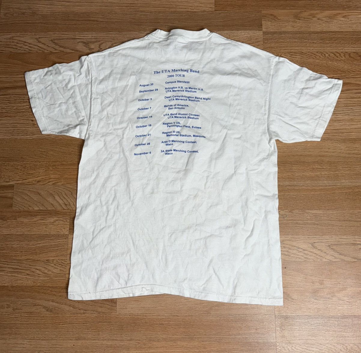 Vintage Vintage 2000 Peace Love Revolution UTA Marching Band T Shirt Size US L / EU 52-54 / 3 - 2 Thumbnail