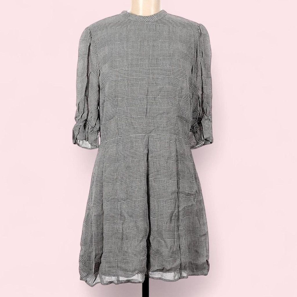 Reformation Reformation grey plaid mini dress Size XL / US 12-14 / IT 48-50 - 1 Thumbnail